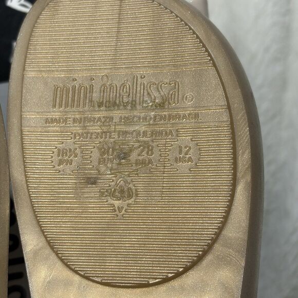 Mini Melissa Ultragirl Sweet III Mary Jane Shoes Size 12 Beige New With Box - Picture 6 of 6